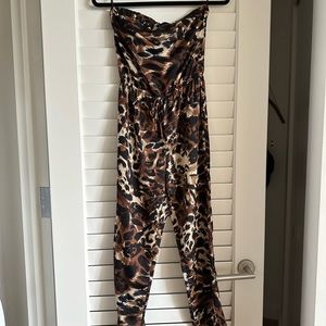 Leopard/Cheetah Strapless Jumpsuit